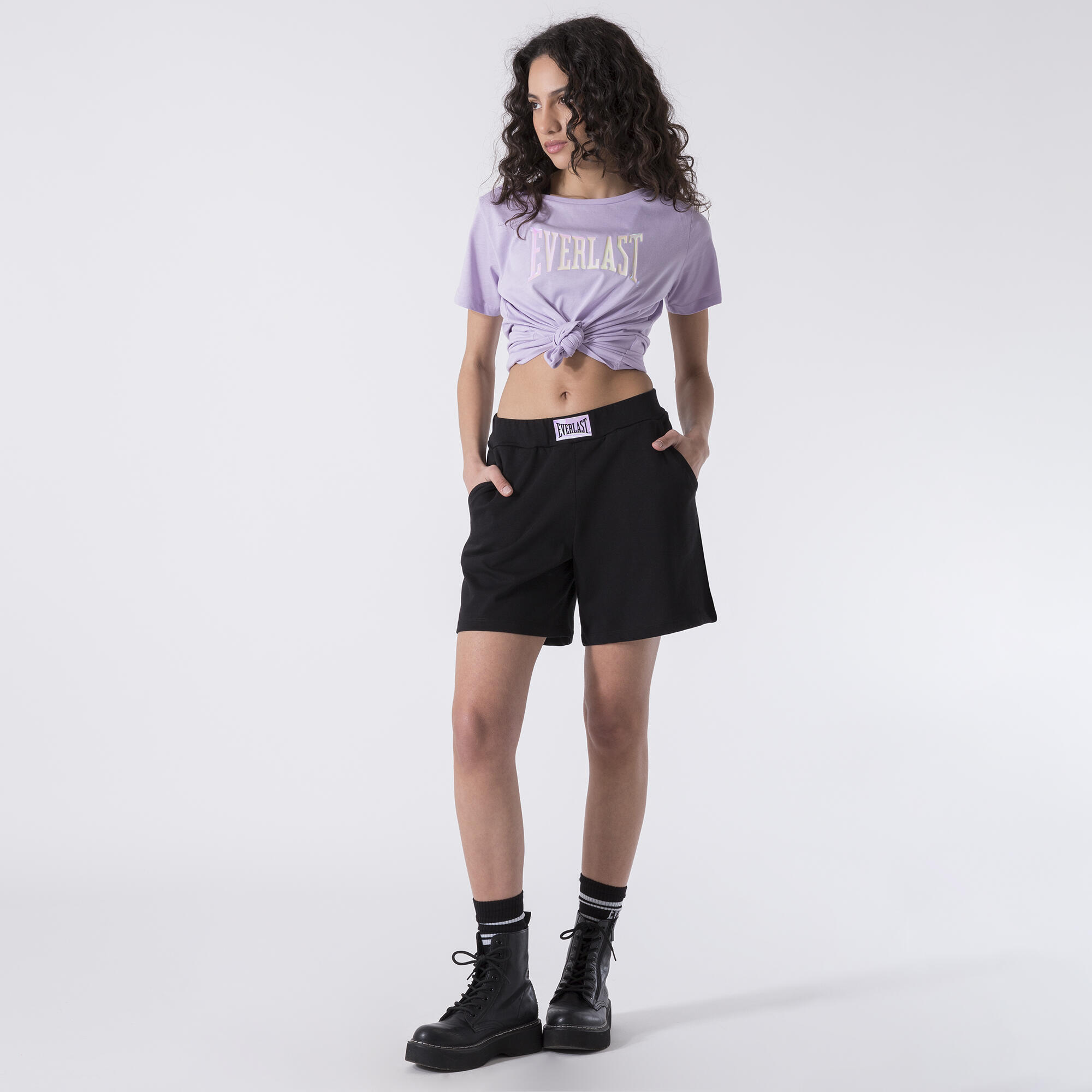 SHORT DE SPORT EN JERSEY ÉPAIS NOIR COTON 3/6