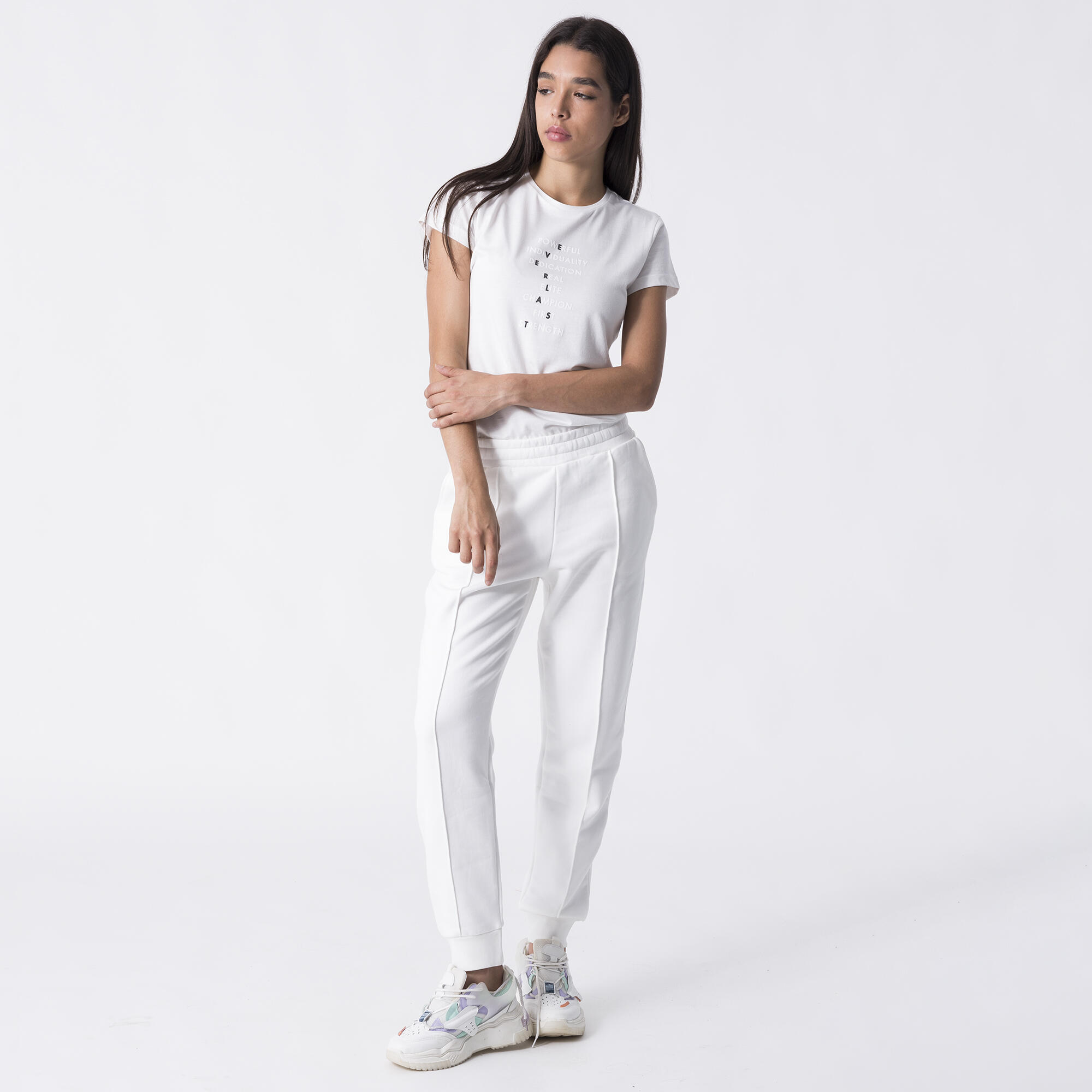 PANTALONE IN FELPA CON ELASTICO BLANC DE BLANC COTONE, POLIESTERE 2/6