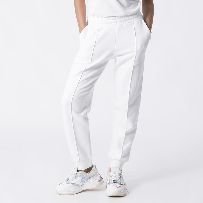 Broek met elastische tailleband van sweatstof BLANC DE BLANC KATOEN, POLYESTER