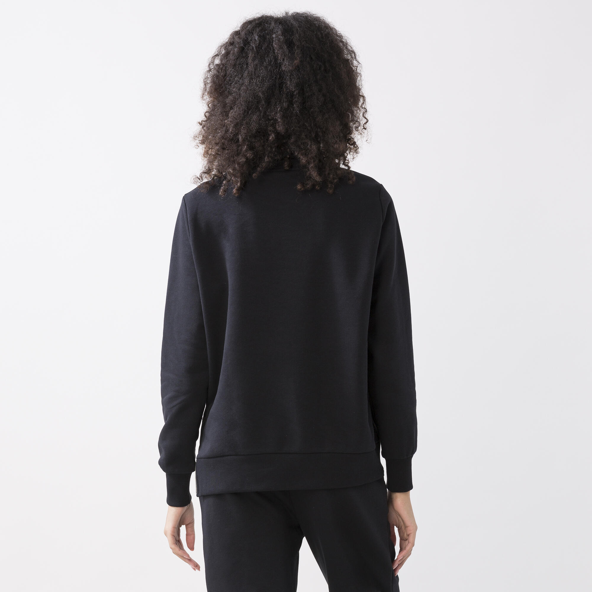 HOCHGESCHLOSSENES SWEATSHIRT SCHWARZ BAUMWOLLE, POLYESTER 3/6