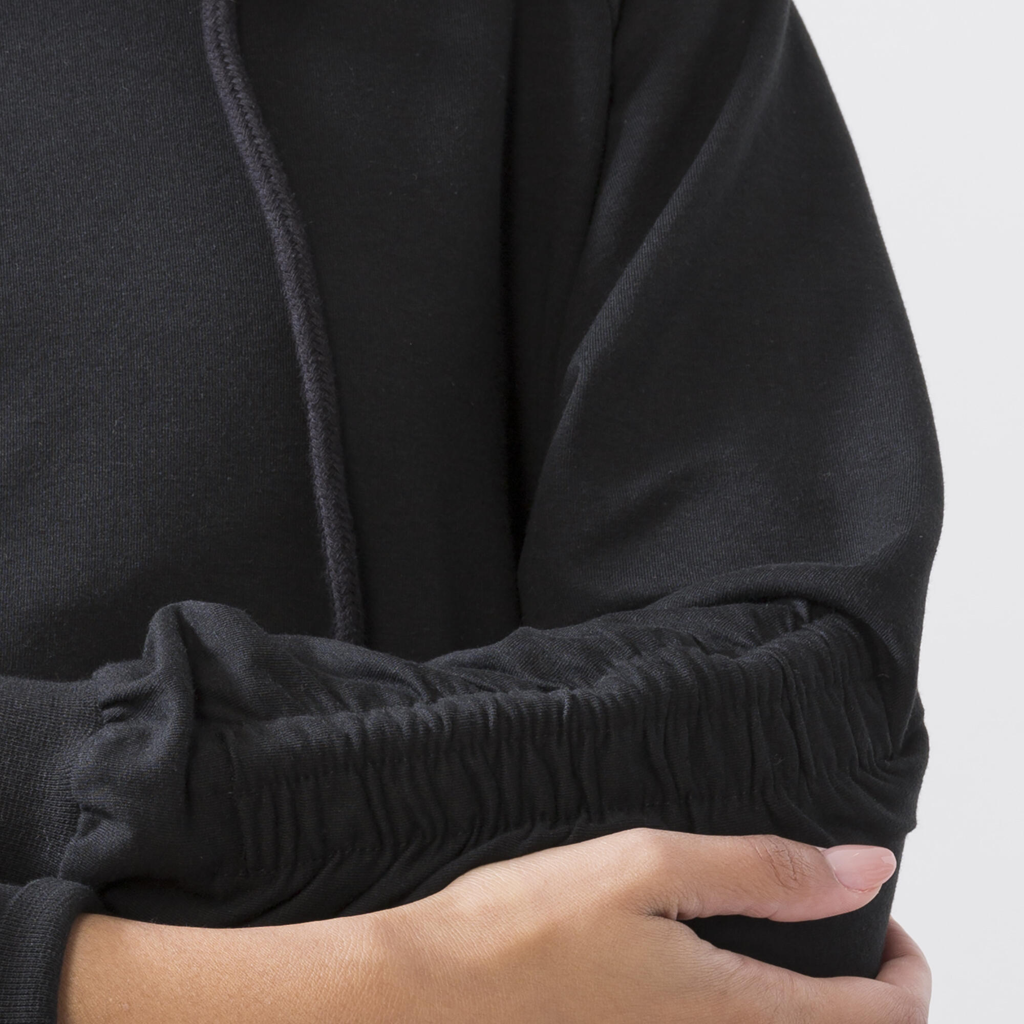 HOODIE ZWART KATOEN, MODAAL, ELASTAAN 6/6