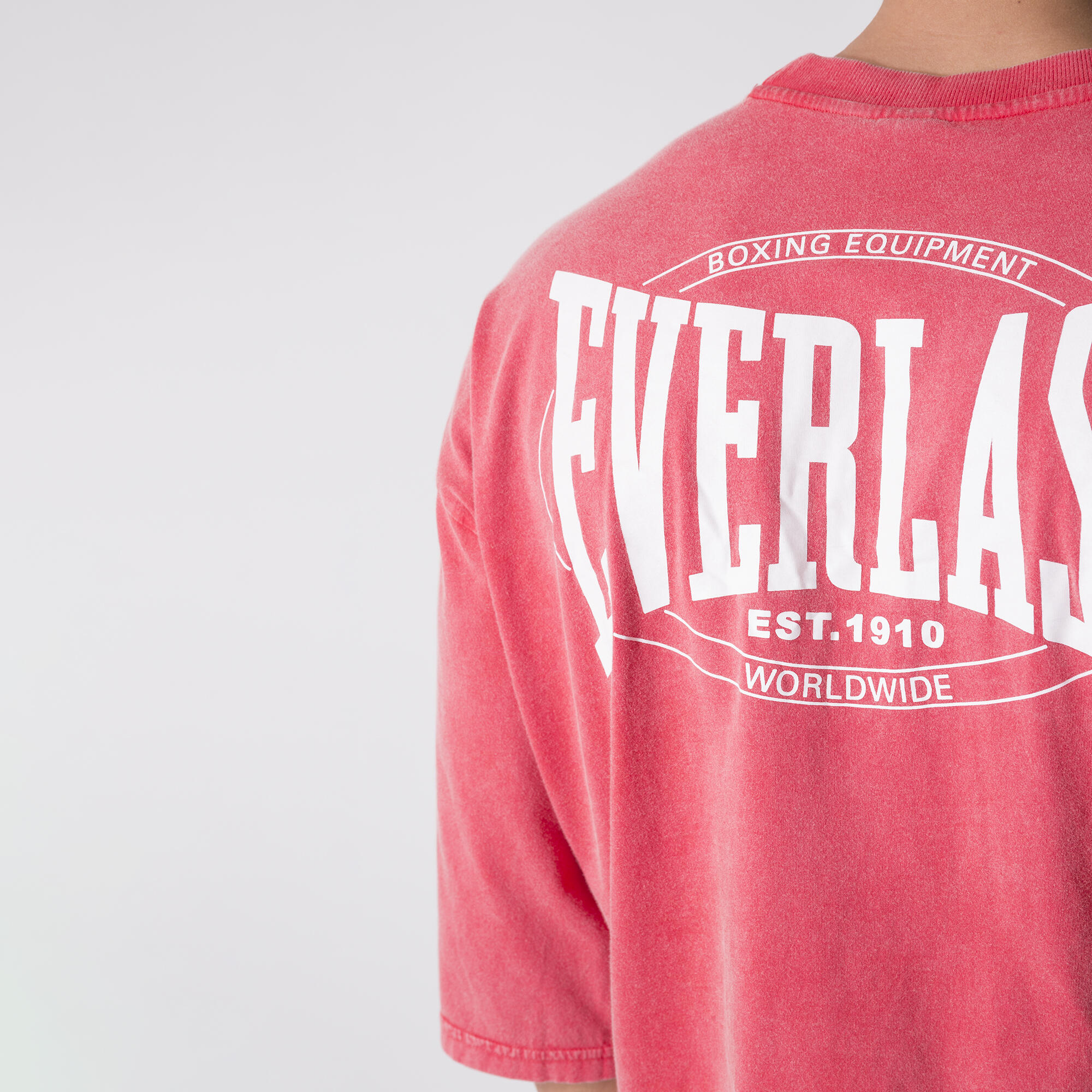 T-SHIRT ENTRAINEMENT ET BOXE AVEC COUPE OVER FIT ROUGE FLAMME COTON 4/6