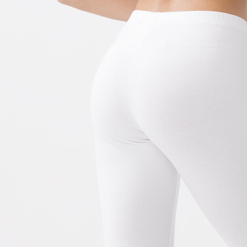 LEGGINGS IN JERSEY STRETCH OPTICAL WHITE KATOEN, ELASTHAAN