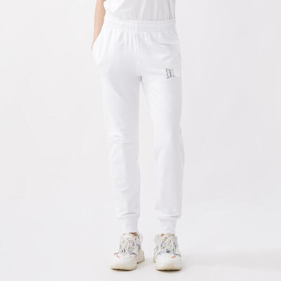 PANTALONE SPORTSWEAR CON POLSINO Bianco ottico COTONE ELASTAN