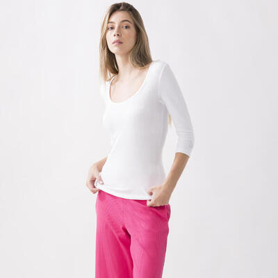 STRETCH-DYNAMIC-WOLRD-RIPPENSTRICKPULLOVER FUXIA BAUMWOLLE, MODAL, ELASTHAN