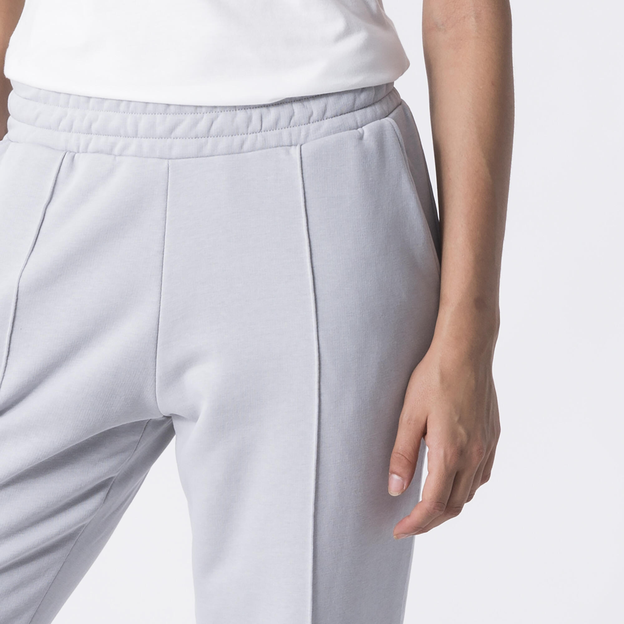 Broek van sweatstof met elastiek WIT KATOEN, POLYESTER 6/6