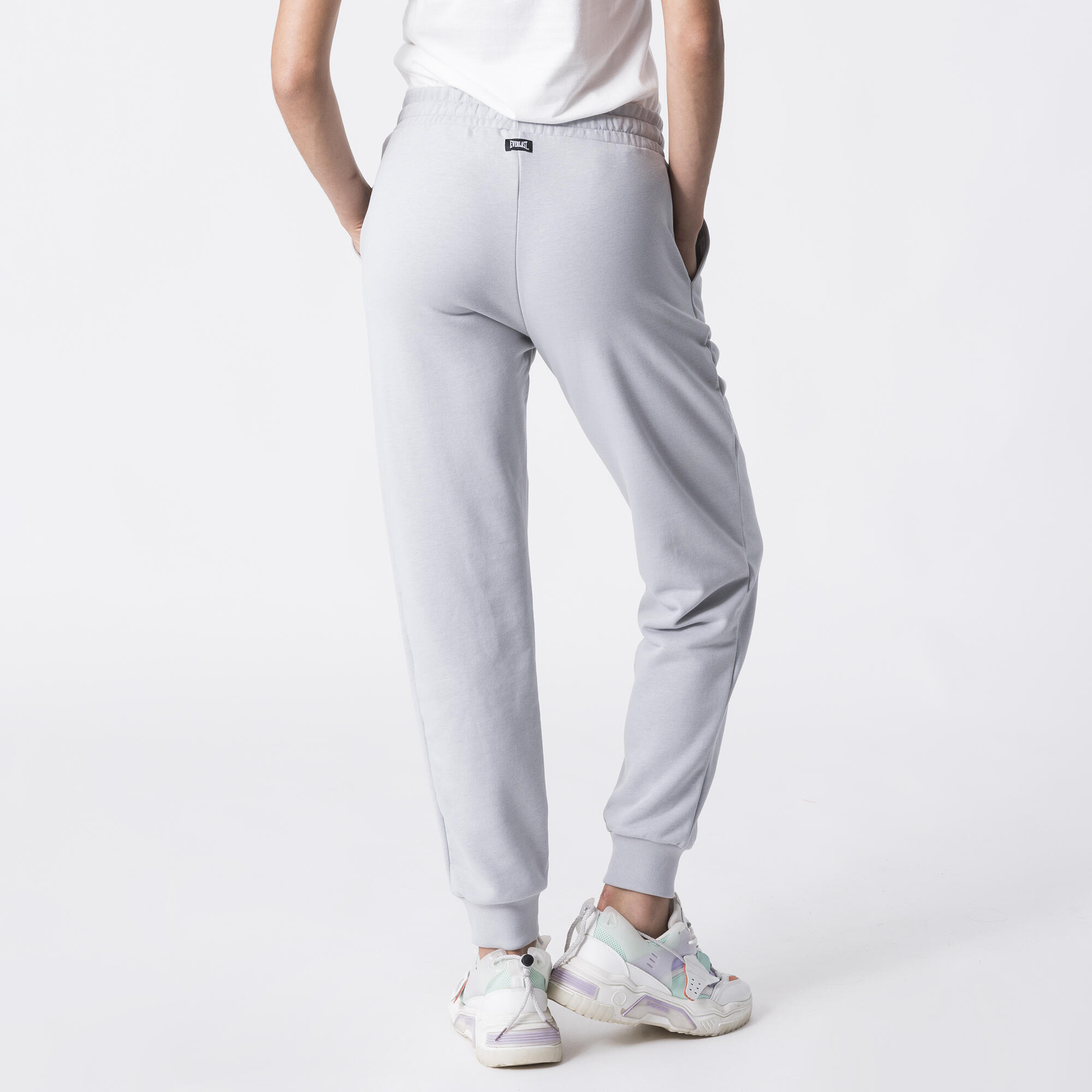 Broek van sweatstof met elastiek WIT KATOEN, POLYESTER 5/6