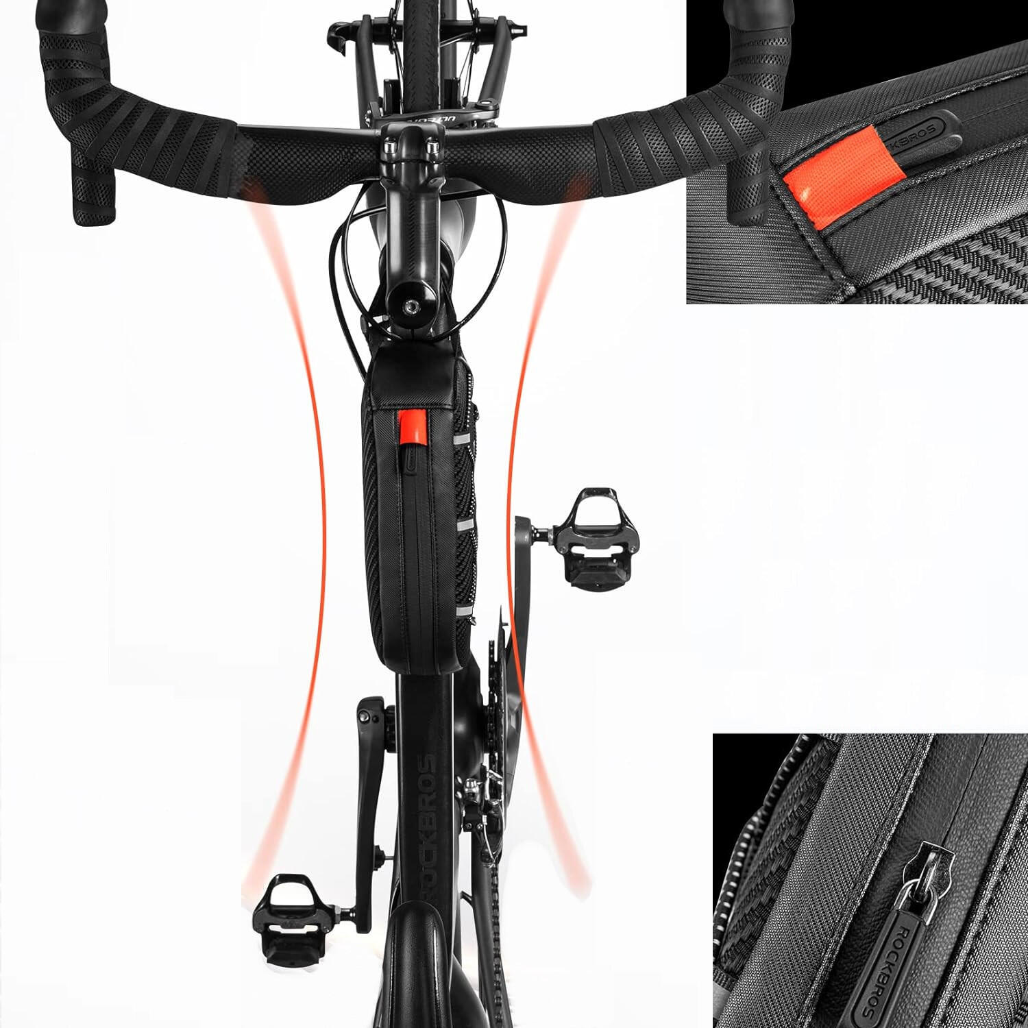 Sacoche de cadre de vélo avec tresse Rockbros 4/7