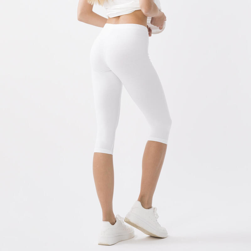 LEGGINGS IN JERSEY STRETCH OPTICAL WHITE KATOEN, ELASTHAAN