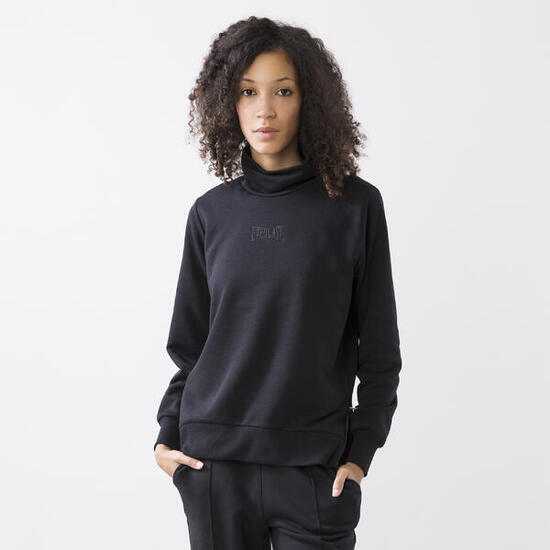 PULL À COL ROULÉ NOIR COTON, POLYESTER