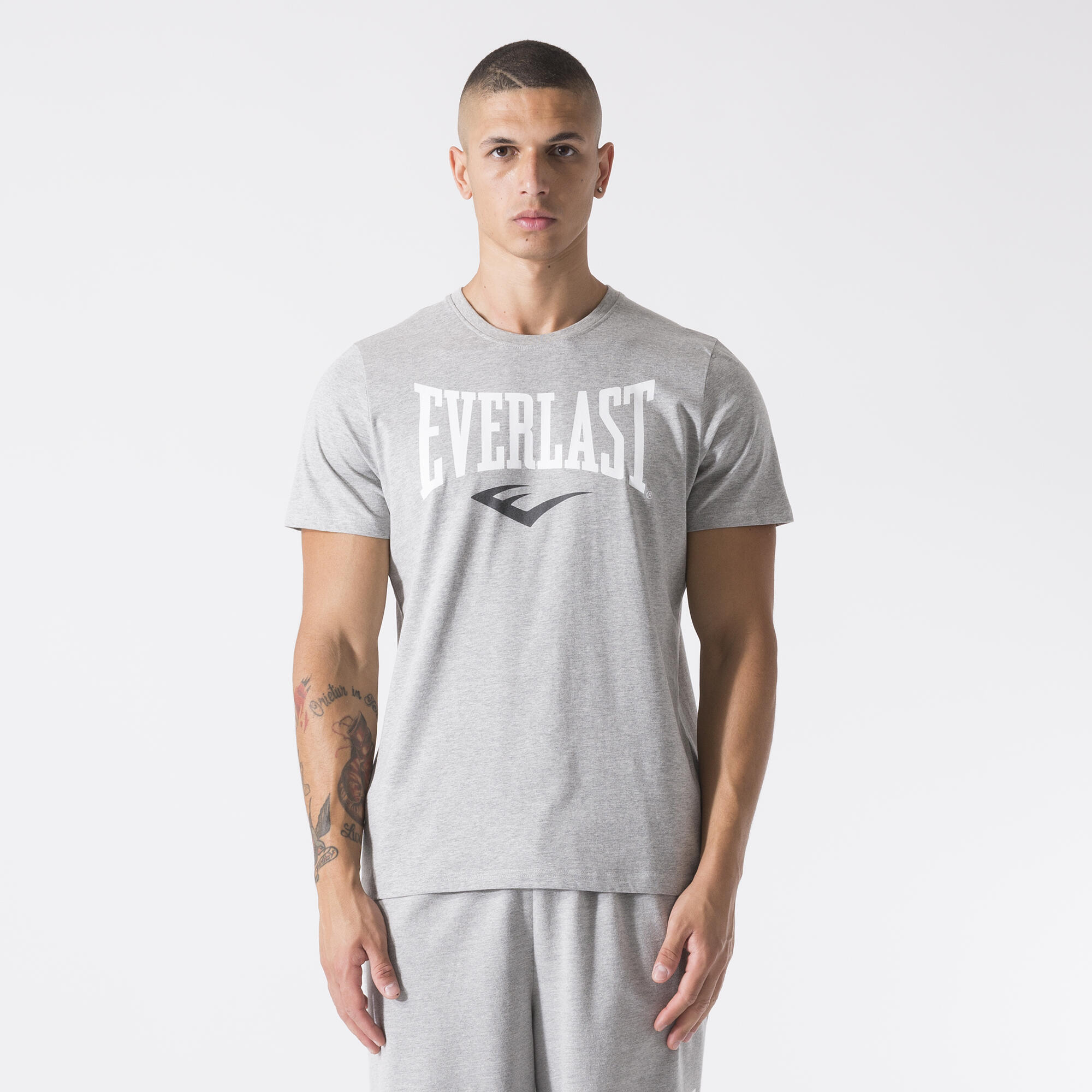 Camiseta icónica con logo GRIS MELANGE ALGODÓN, POLIÉSTER 7/7