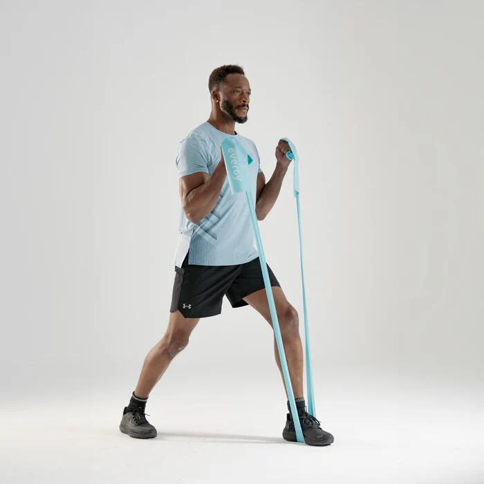 Banda elástica fitness 2,5 m media azul evergy cross training 6/7