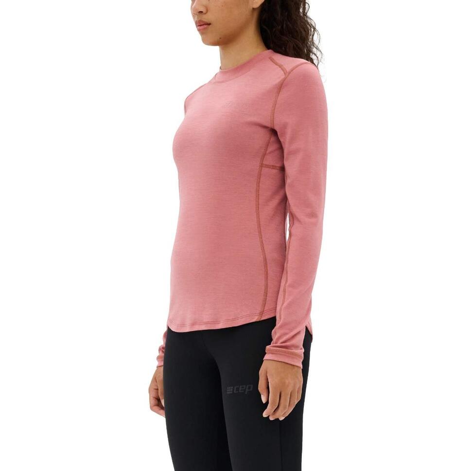 Bluzka sportowa do biegania z wełną merino damska CEP Cold Weather