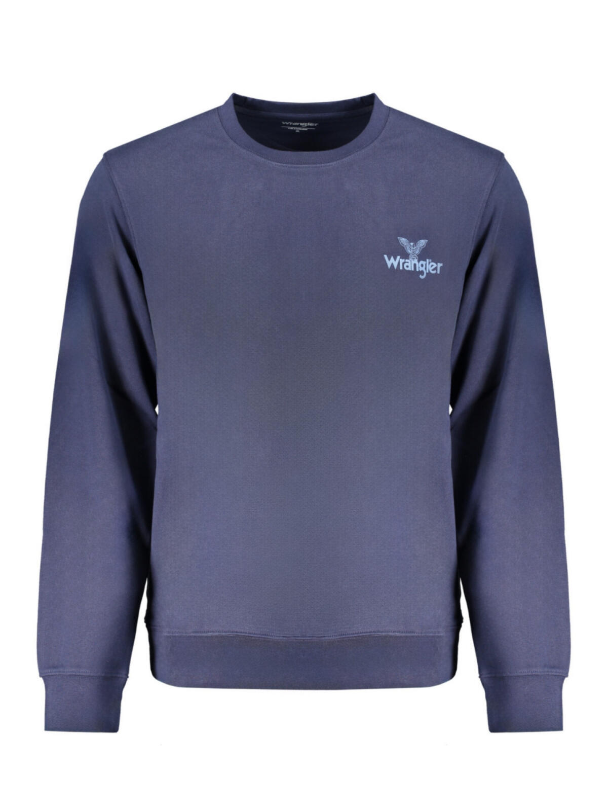 Bluza barbati cu logo fara fermor, Regular fit, la baza gatului, Bleumarin