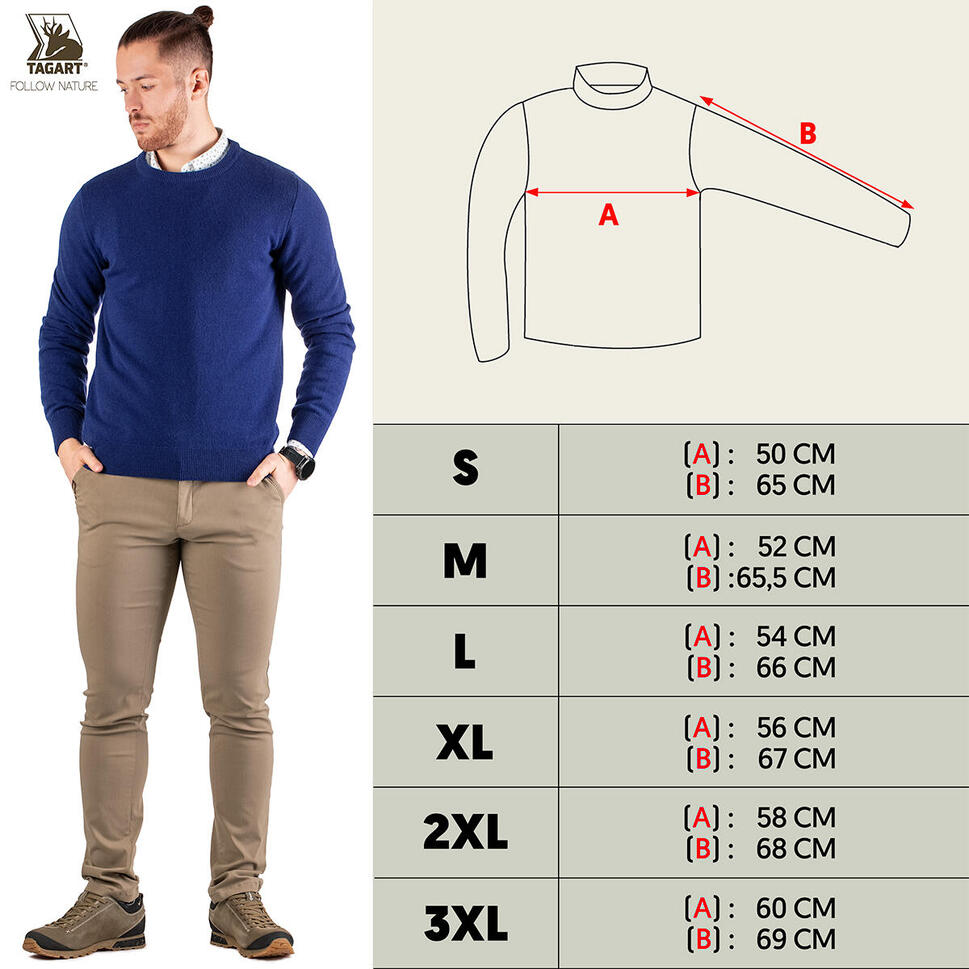 Sweter myśliwski męski Tagart Oslo 100% wełna Merino