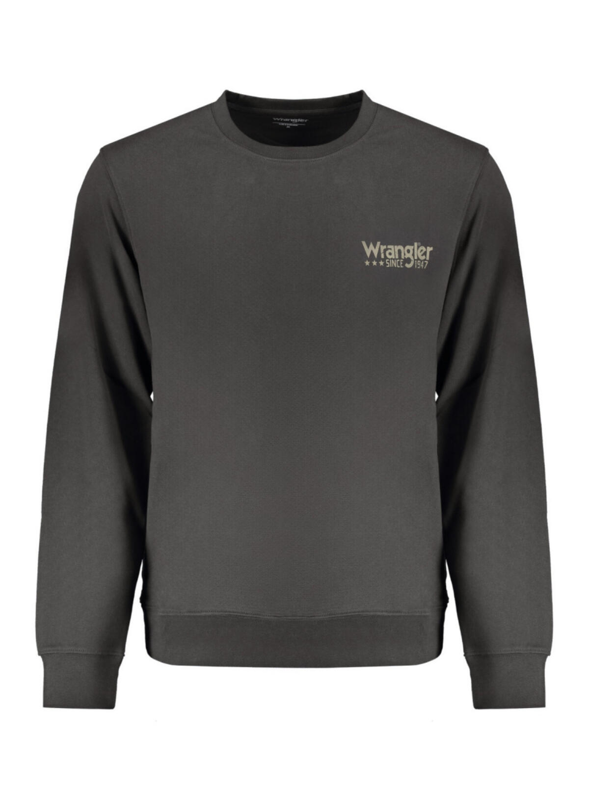 Bluza barbati cu logo fara fermor, Regular fit, la baza gatului, Negru