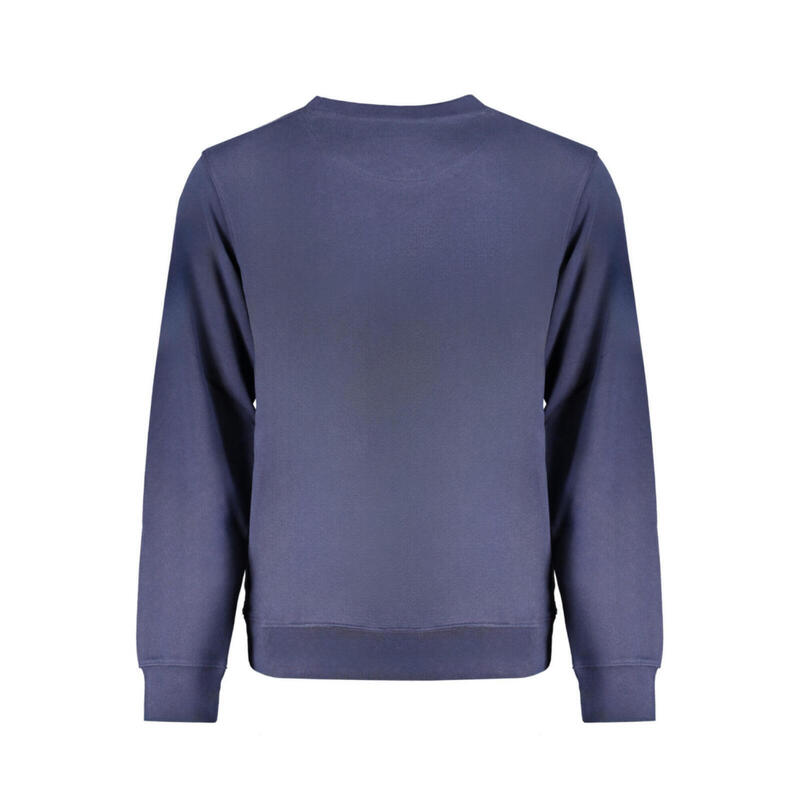 Bluza barbati cu logo fara fermor, Regular fit, la baza gatului, Bleumarin