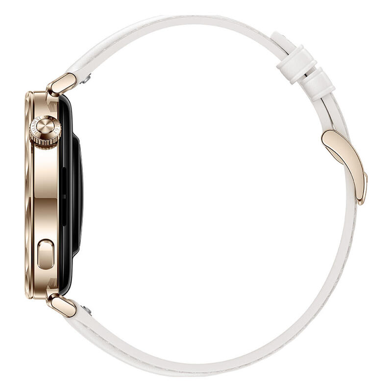 Montre connectée Watch GT 5 41 mm Acier Inoxydable cuir blanche