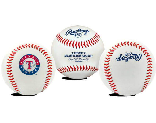 RAWLINGS Réplica de bola de basebol Rawlings MLB da equipa Rangers