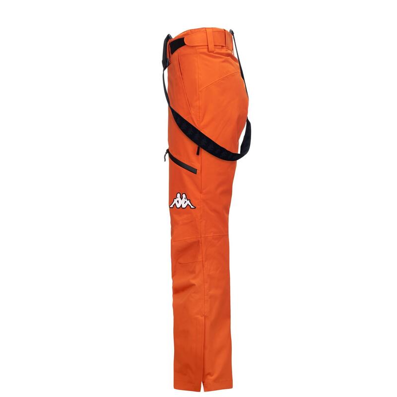 kappa pantaloni da uomo in poliestere arancio da fitness