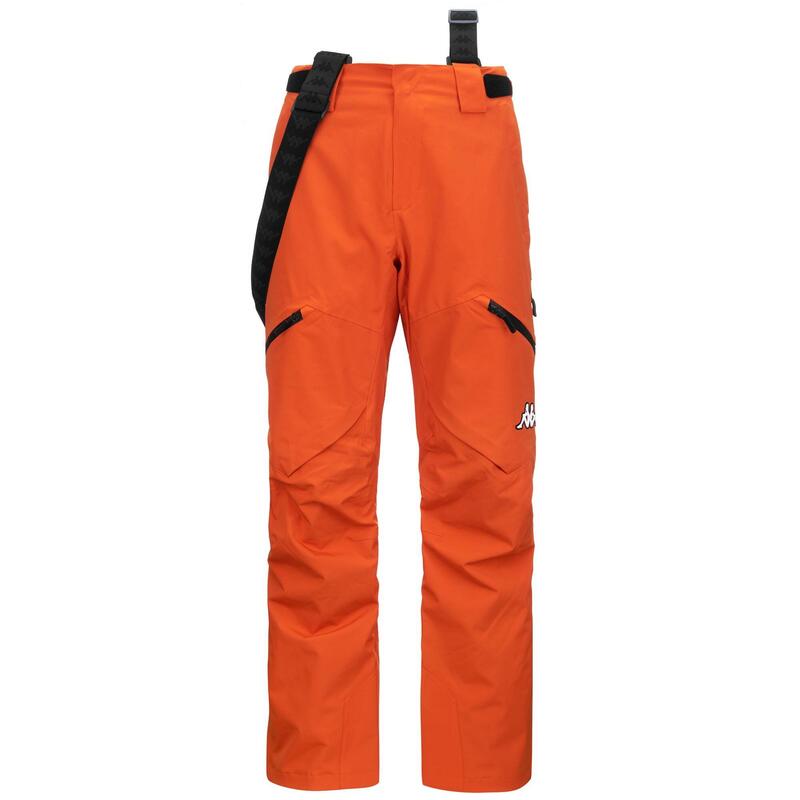 kappa pantaloni da uomo in poliestere arancio da fitness