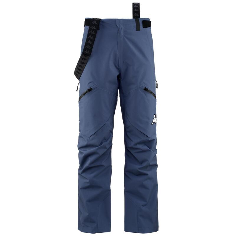 kappa pantaloni da uomo in poliestere blu da fitness