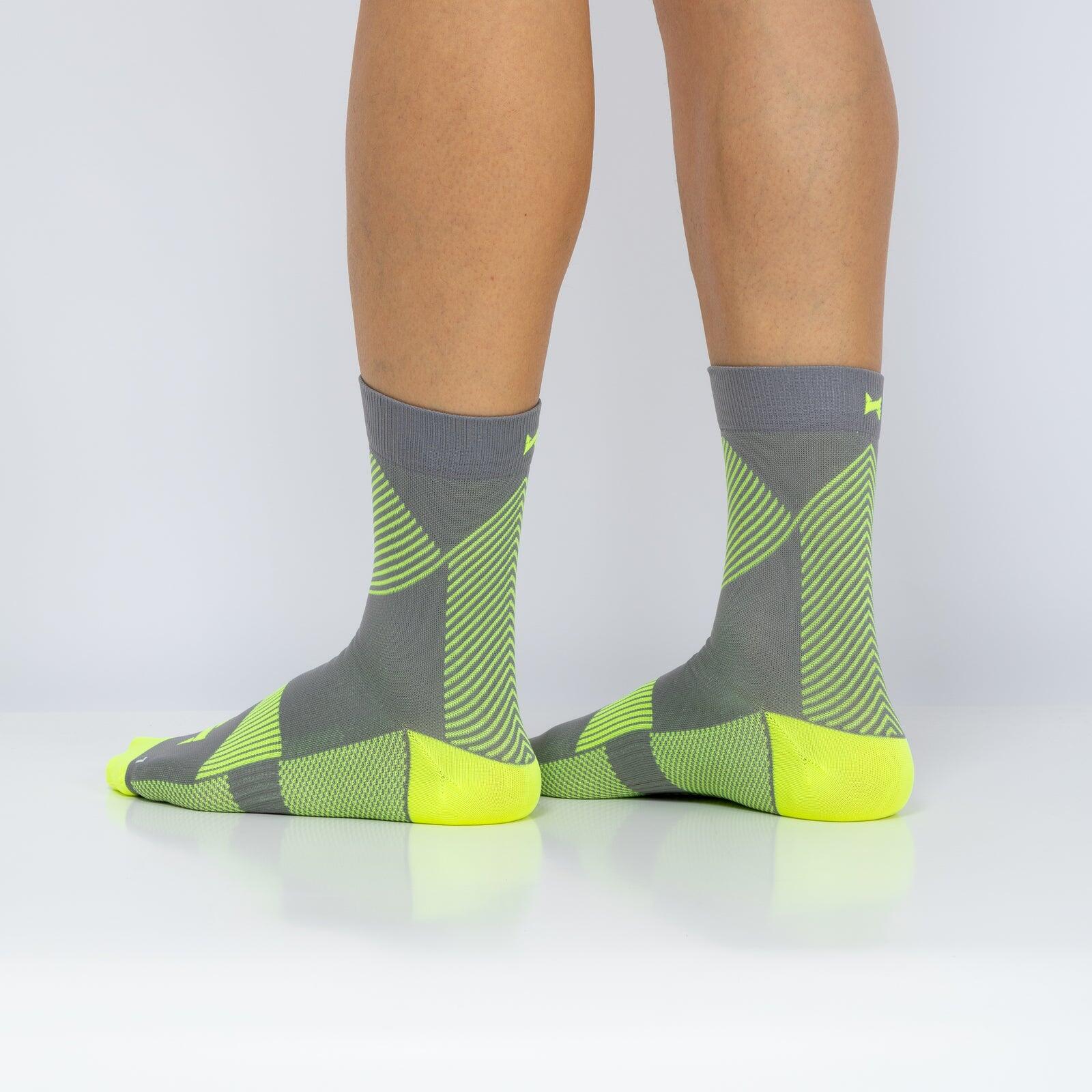 Hardloop Sokken Compressie Quarter 3-pack Multi Geel 2/7