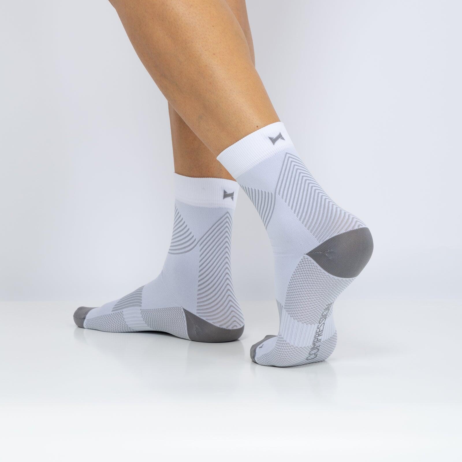 Hardloop Sokken Compressie Quarter 3-pack Multi Wit 5/7