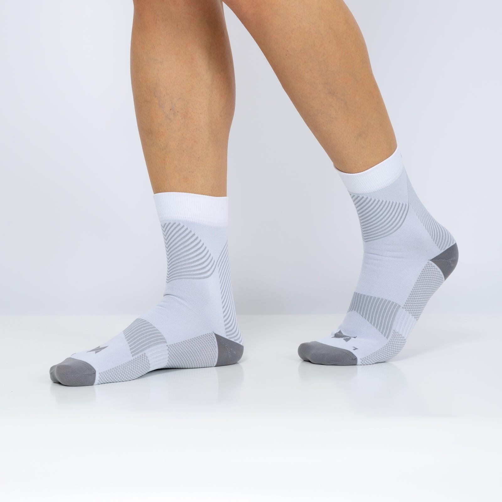 Hardloop Sokken Compressie Quarter 3-pack Multi Wit 3/7