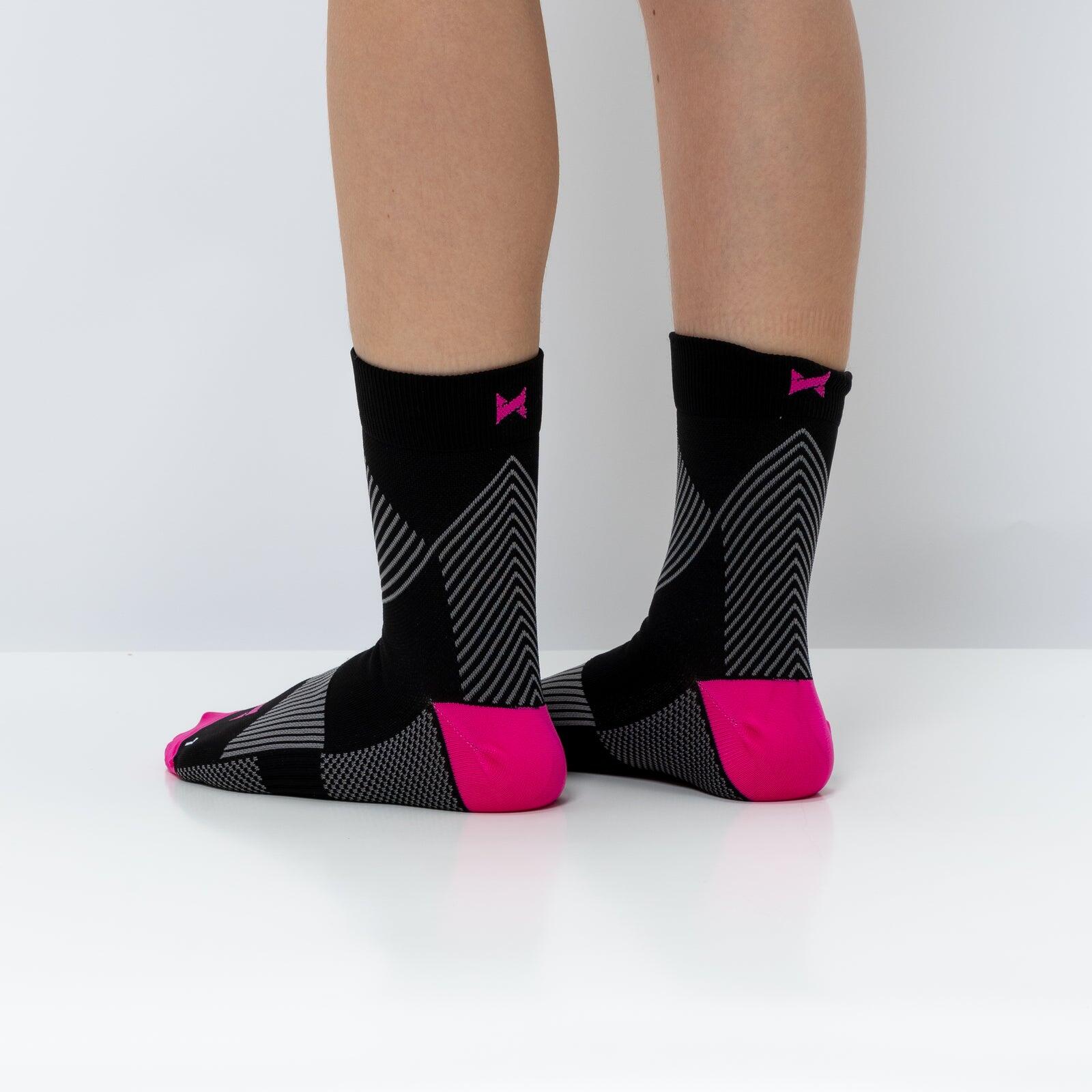 Hardloop Sokken Compressie Quarter 3-pack Multi Roze 4/7