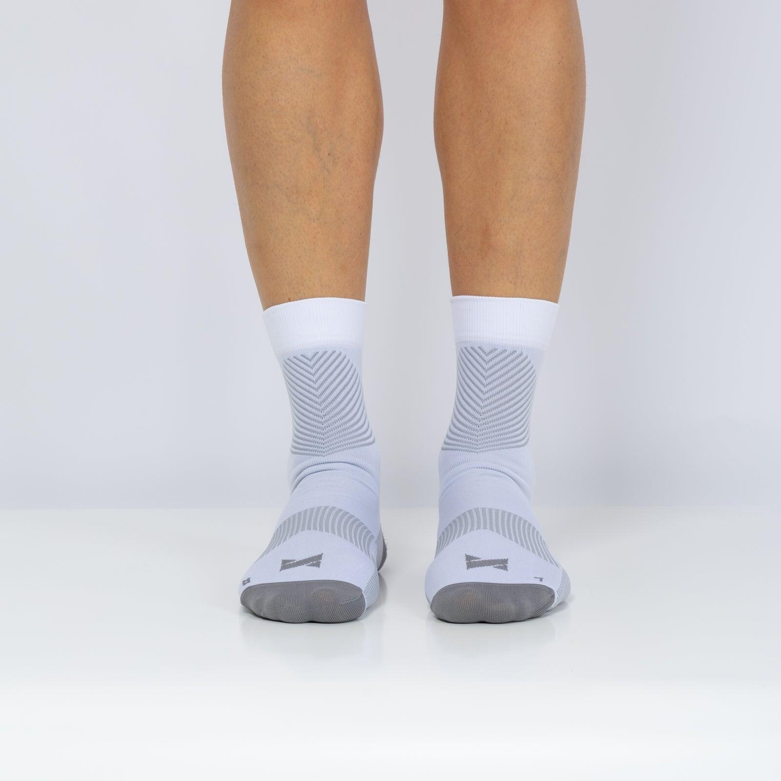 Hardloop Sokken Compressie Quarter 3-pack Multi Wit 6/7