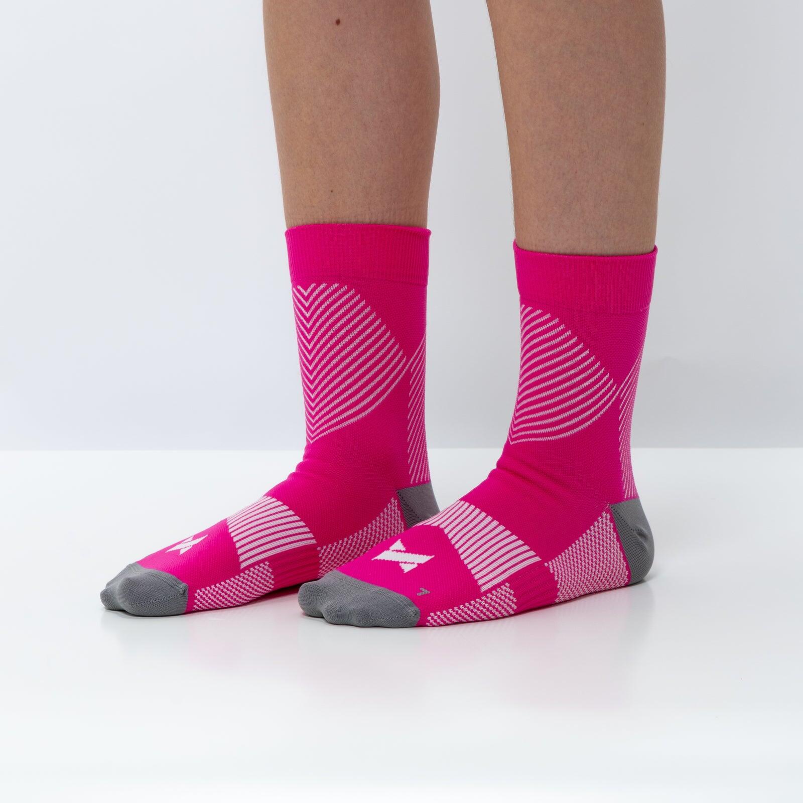 Hardloop Sokken Compressie Quarter 3-pack Multi Roze 5/7