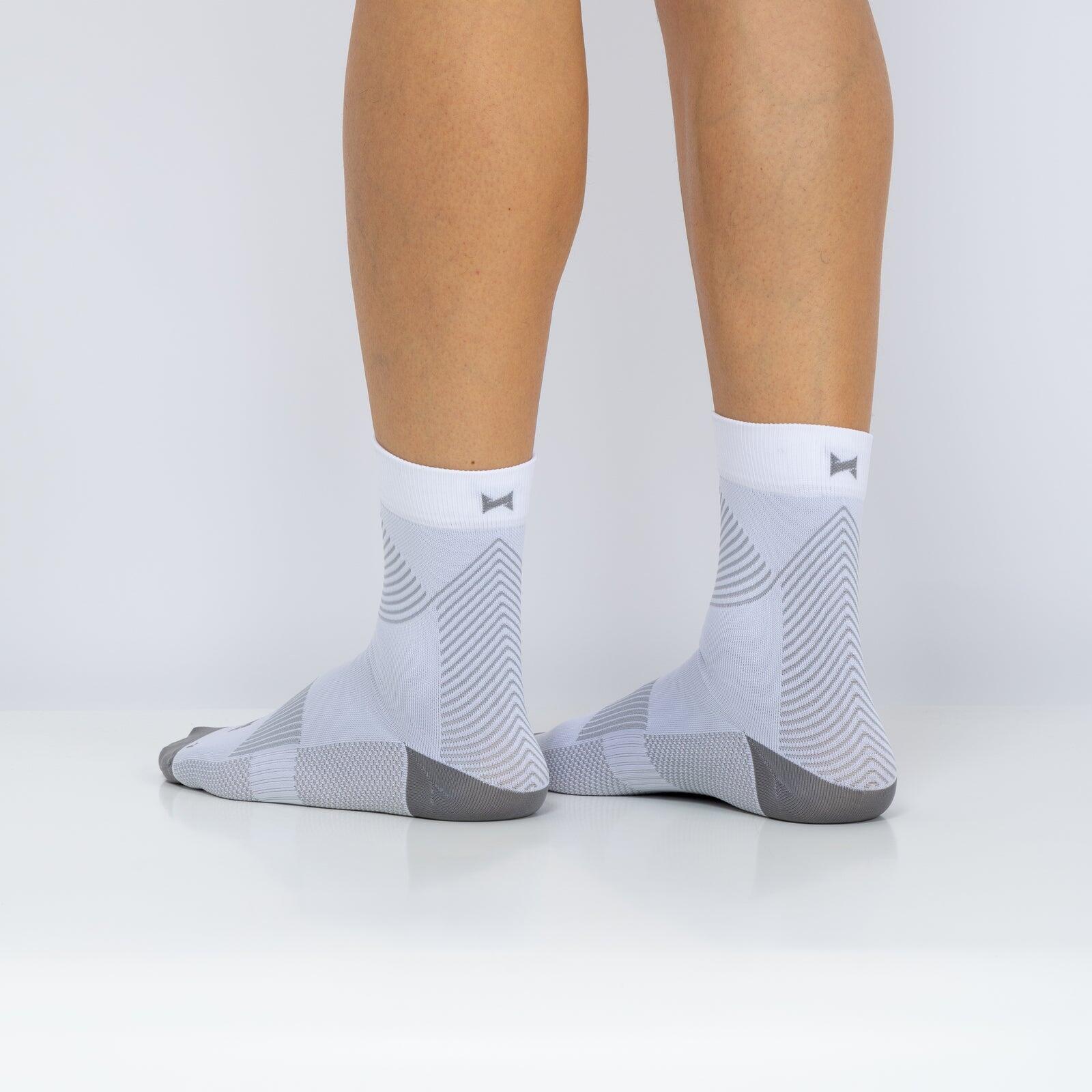 Hardloop Sokken Compressie Quarter 3-pack Multi Wit 2/7