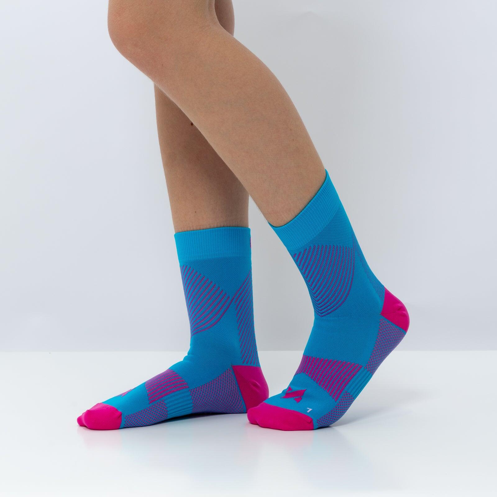 Hardloop Sokken Compressie Quarter 3-pack Multi Roze 6/7