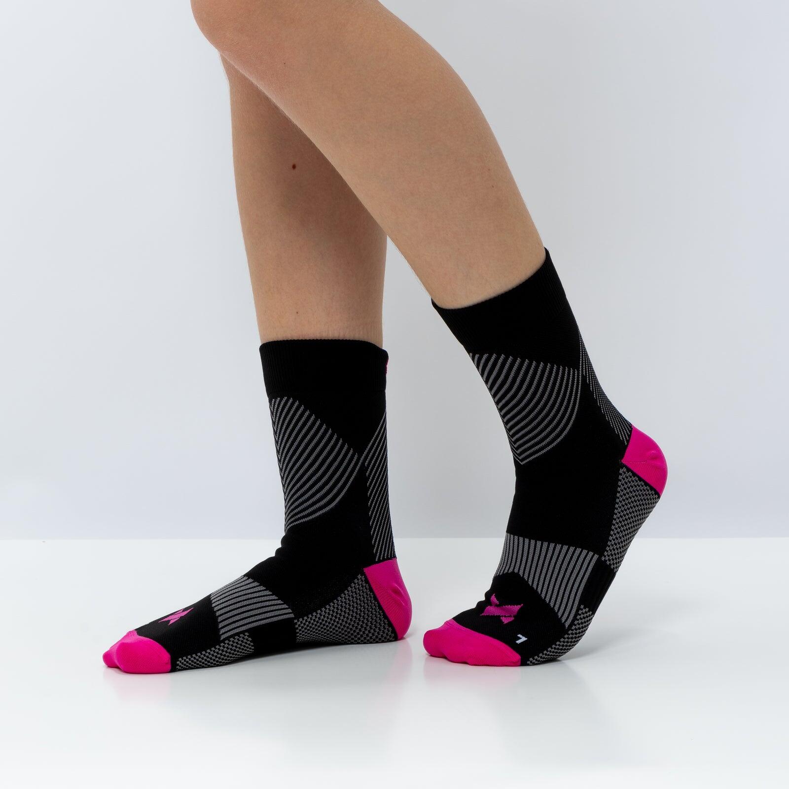 Hardloop Sokken Compressie Quarter 3-pack Multi Roze 7/7