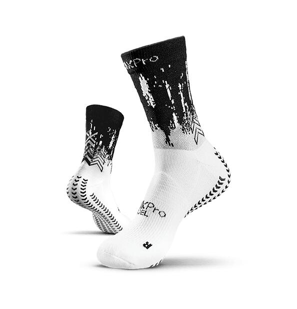 GEARXPRO SOXPro Padel-Socken mit Anti-Sprain Padel Grip Weiß-Schwarz
