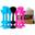 Saugnapf-Darts - Set für 2 Spieler - Pink-Blau