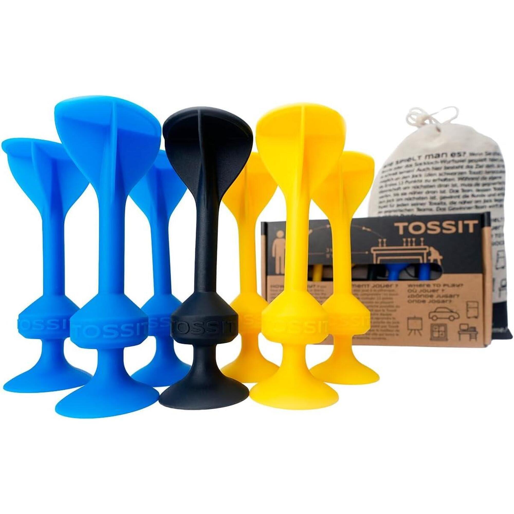 Tossit - Tossit Jeu De Fléchettes À Ventouse En Silicone, Starter Pack, Bleu Jaune - Fléchette - Bleu|jaune - Taille Unique - Decathlon