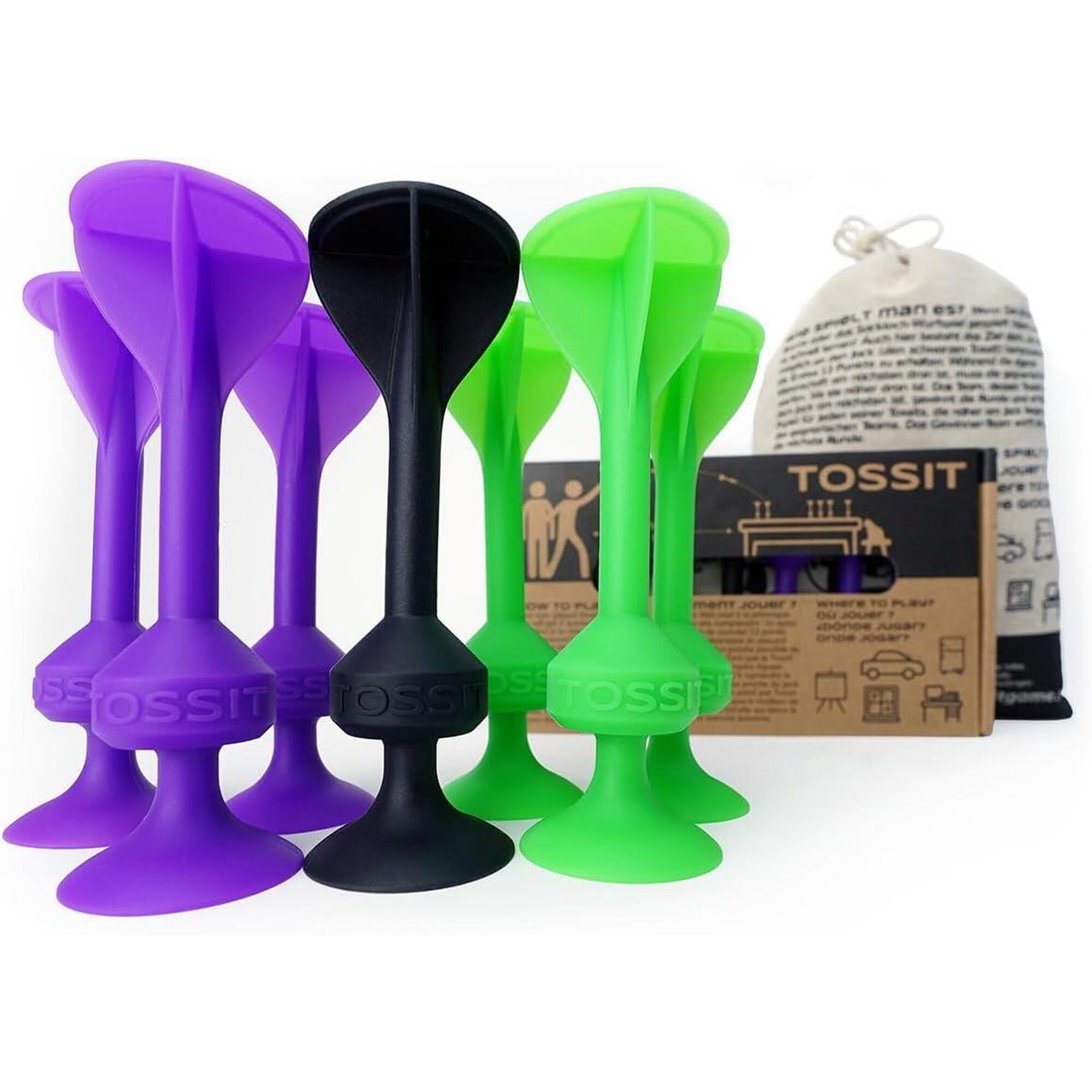 Tossit - Tossit Jeu De Fléchettes À Ventouse En Silicone, Starter Pack, Violet Vert - Fléchette - Vert|violet - Taille Unique - Decathlon