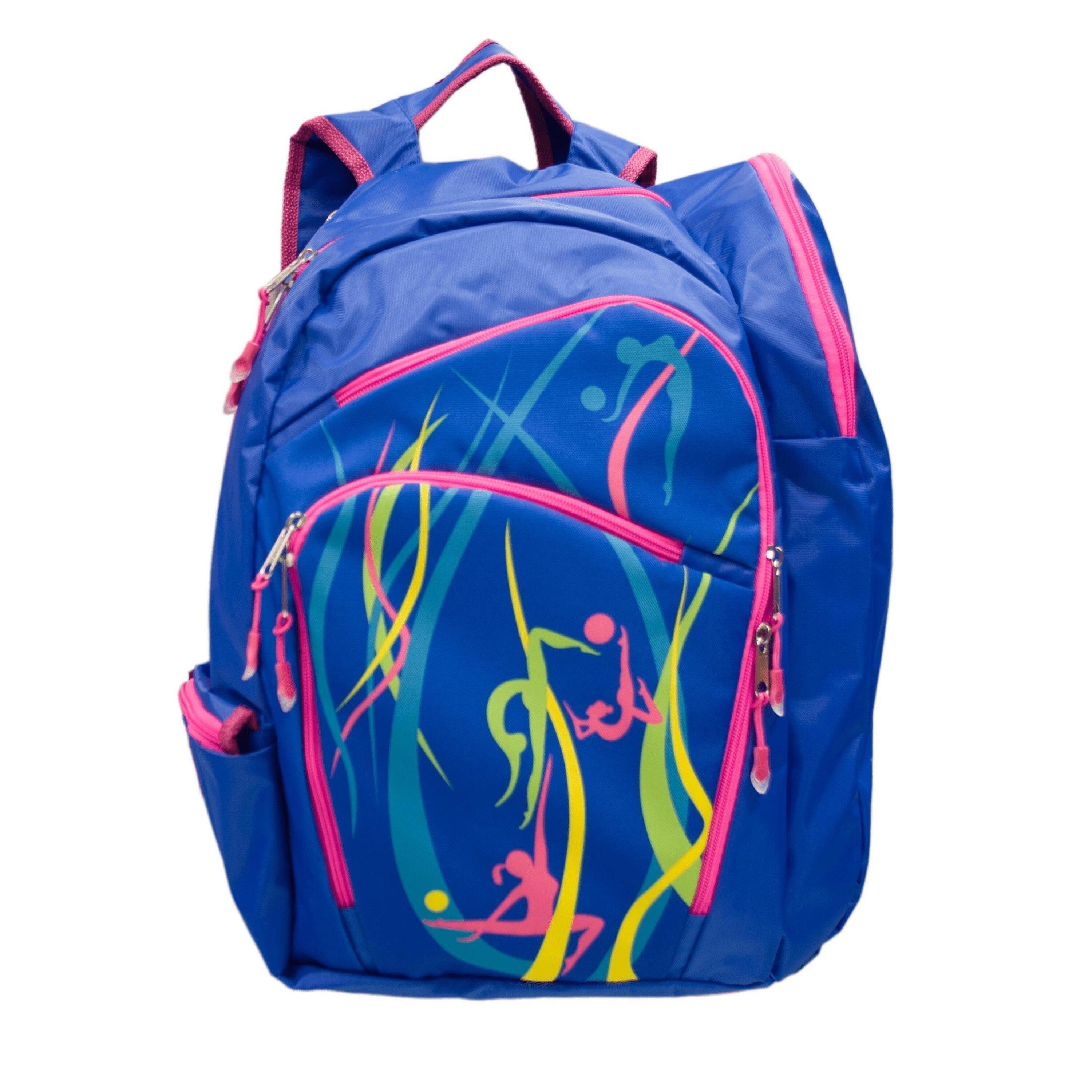 INDIGO SPORTS Mochila Profesional para Gimnasia Rítmica 24 Litros BATMAN Azul Claro-Rosa