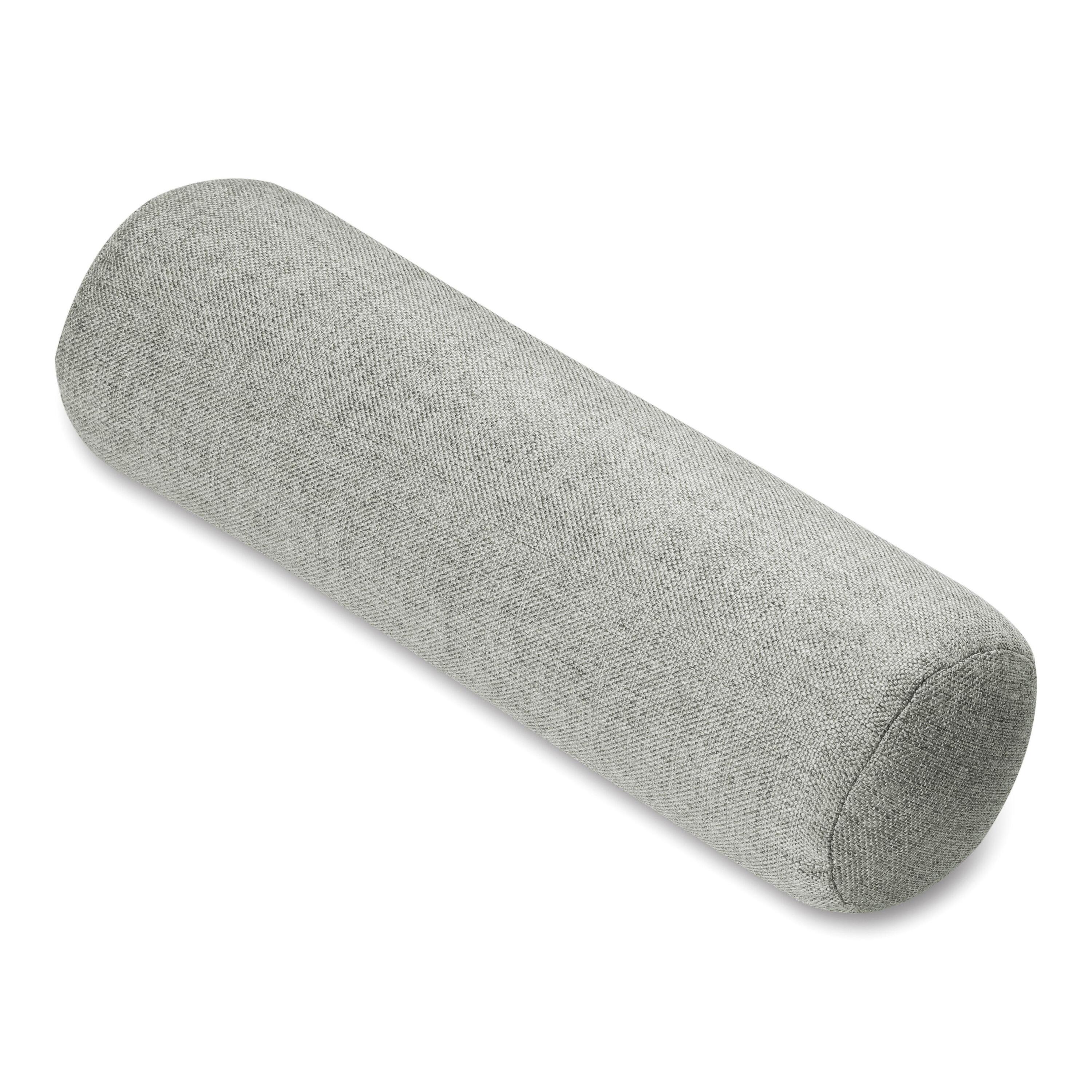 INDIGO SPORTS Rodillo de Tela Relleno para Masaje Muscular y Yoga de INDIGO 34*9 cm Gris Claro
