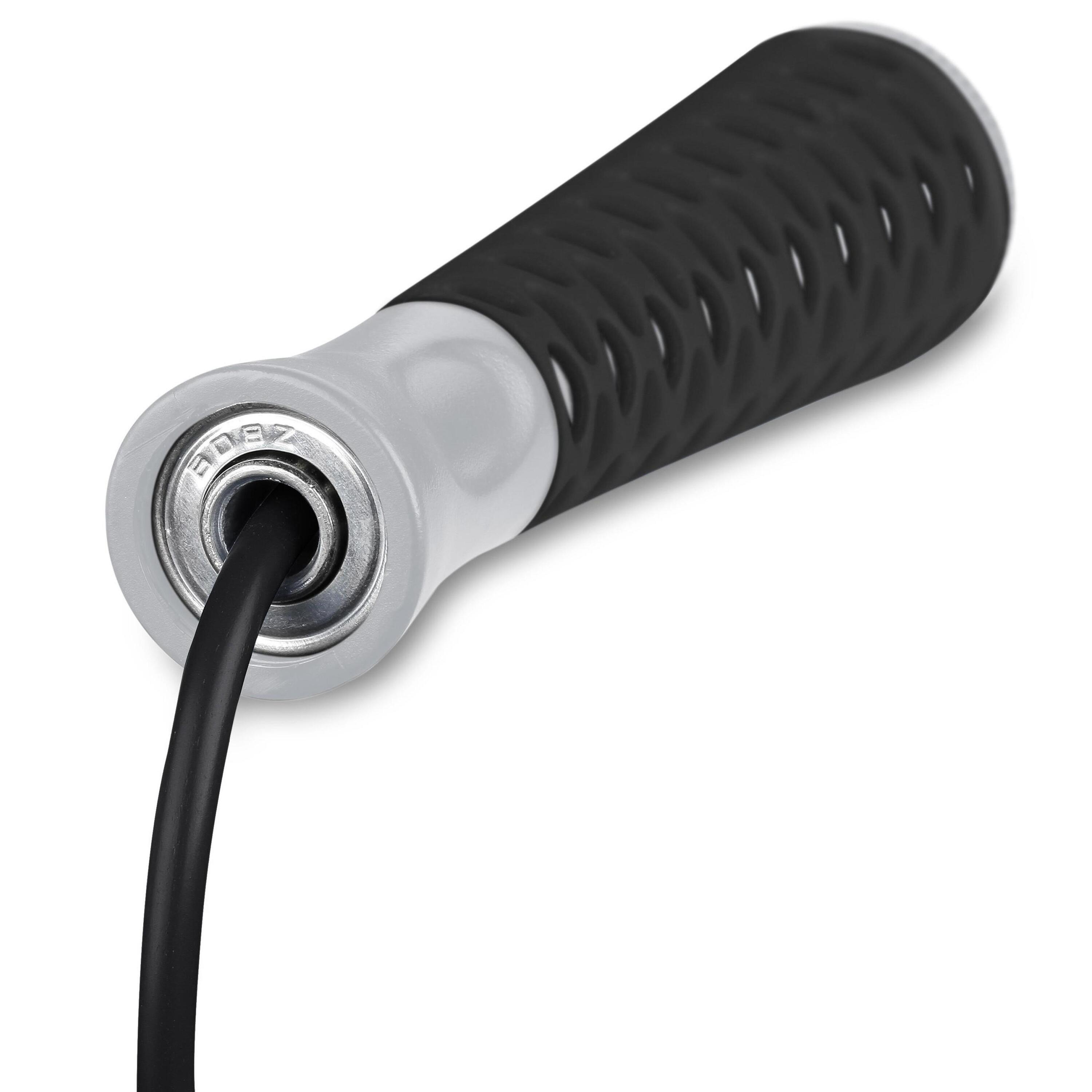 Comba de PVC con Asas de Plástico Cordón Longitud Ajustable INDIGO 2,75 m Gris 2/4