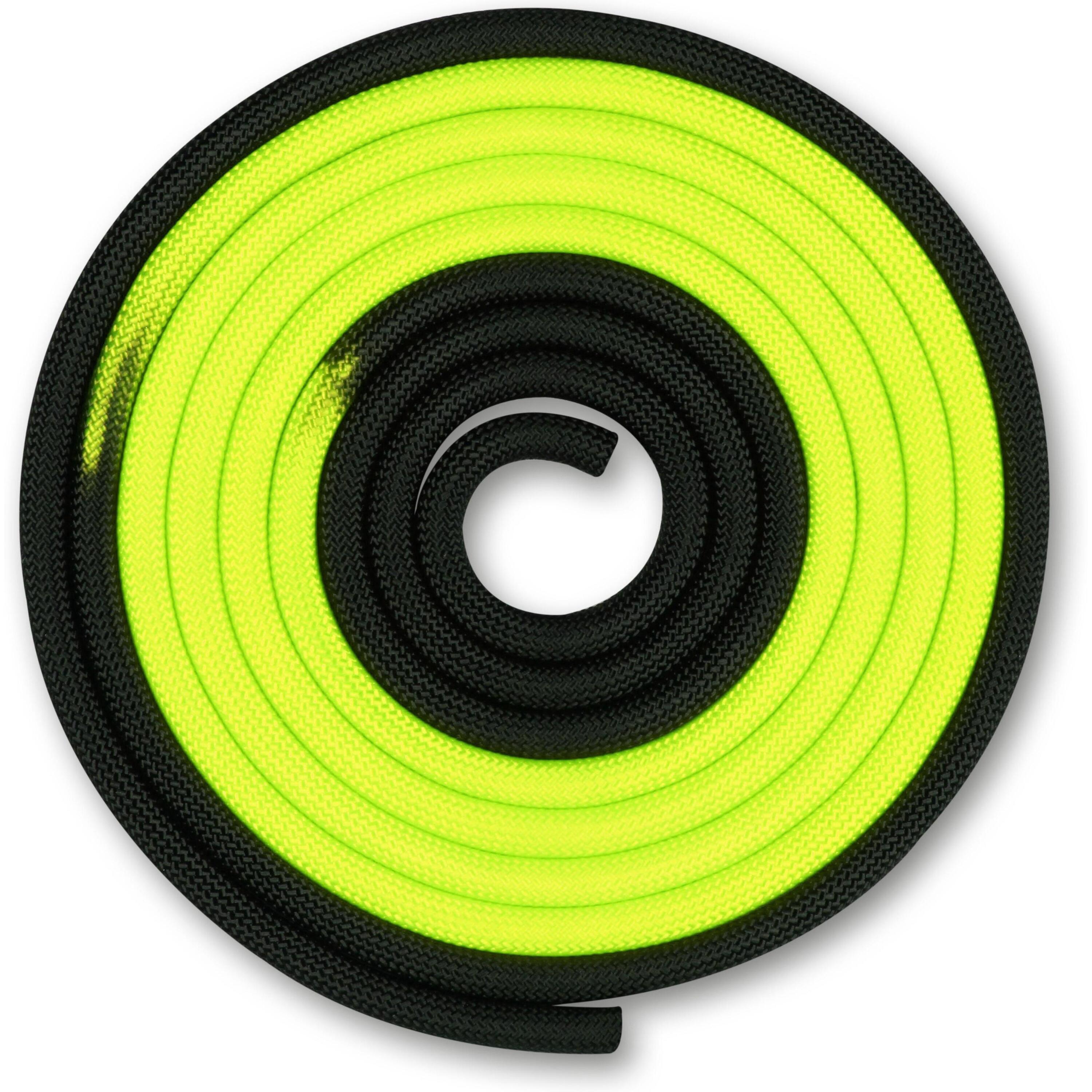 INDIGO SPORTS Cuerda para Gimnasia Rítmica Ponderada 165g INDIGO Bicolor 3 m Negro- Limón