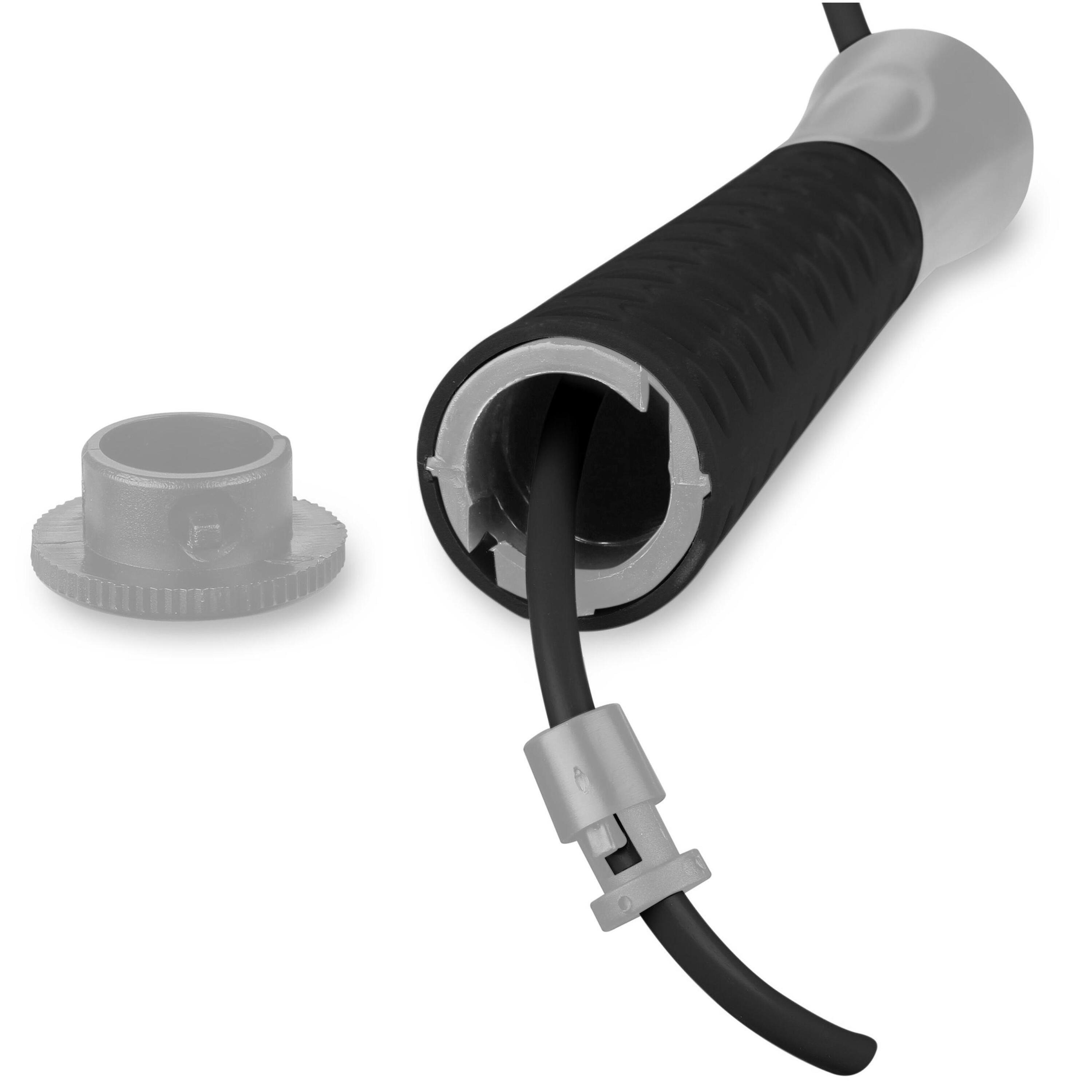 Comba de PVC con Asas de Plástico Cordón Longitud Ajustable INDIGO 2,75 m Gris 3/4