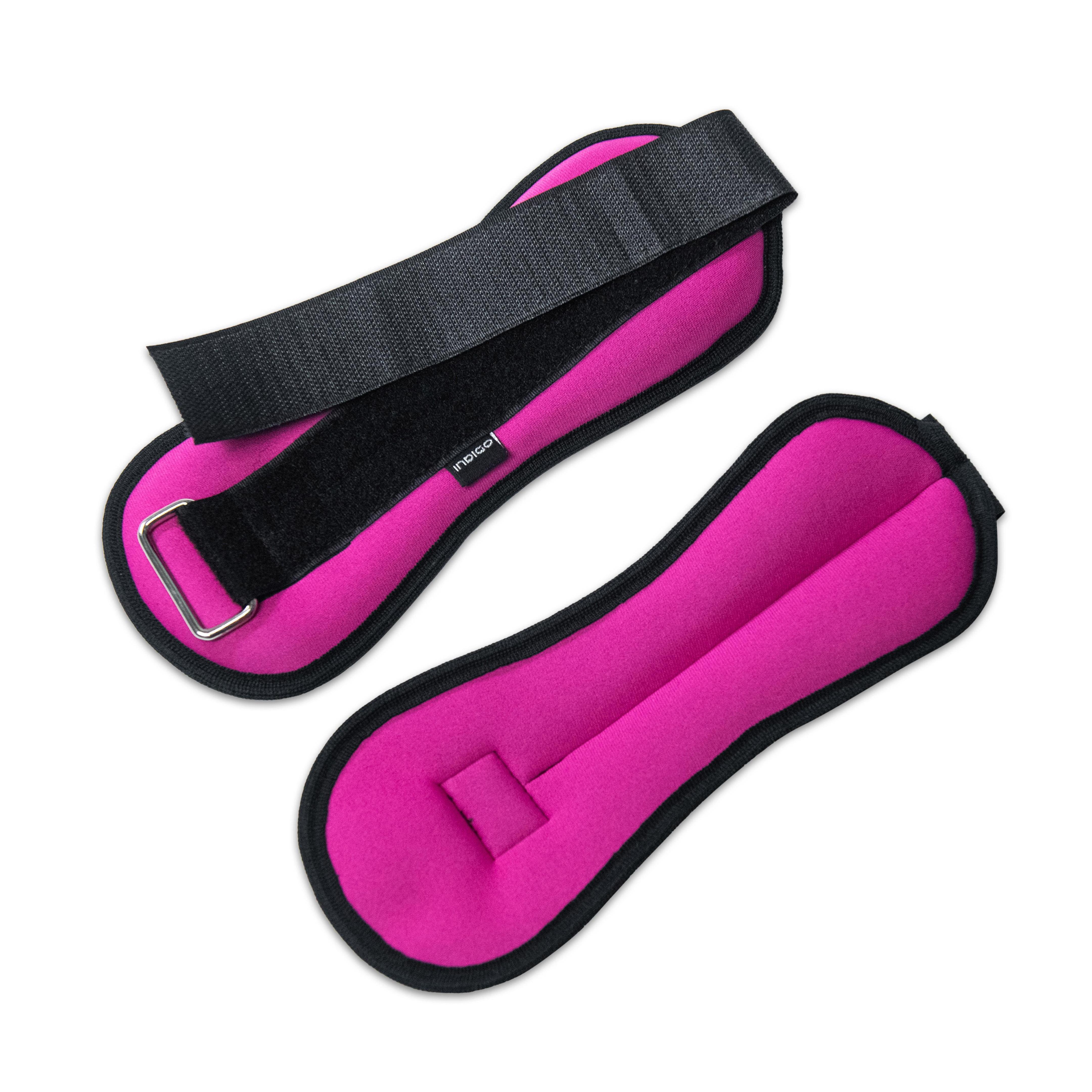 Caneleiras Halteres de Tornozelos e Pulsos CROSS INDIGO 2*1,0 kg Rosa