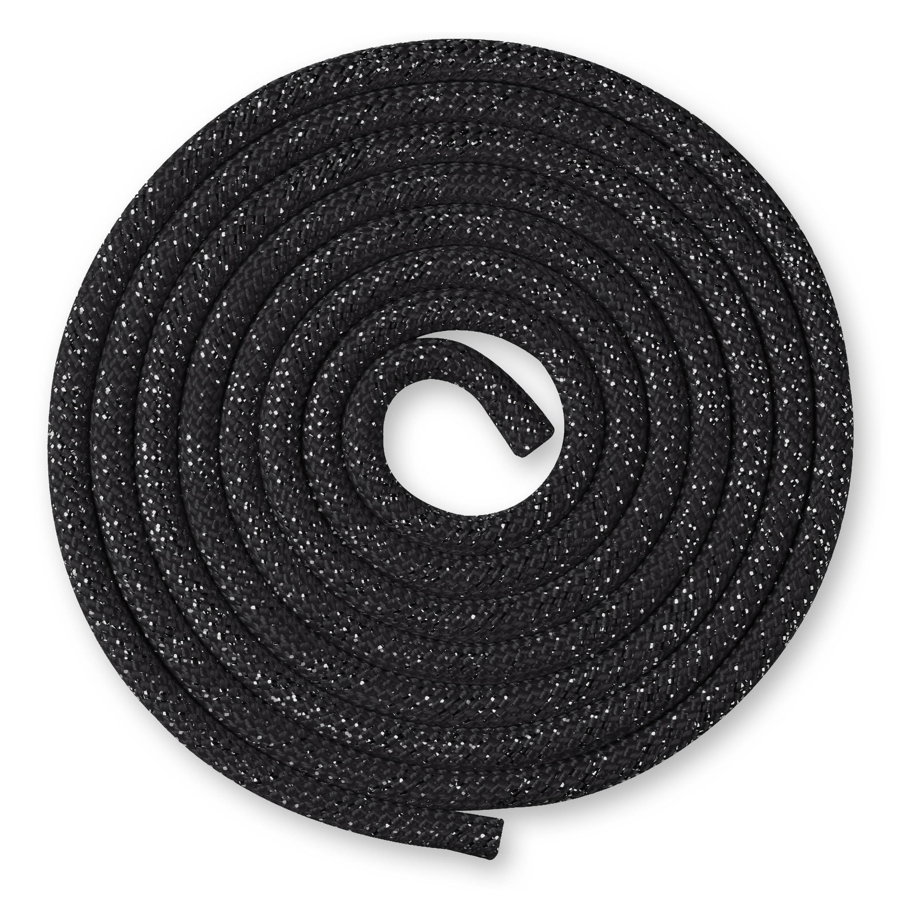 INDIGO SPORTS Cuerda para Gimnasia Rítmica 180 gr con Lurex INDIGO 3 m Negro