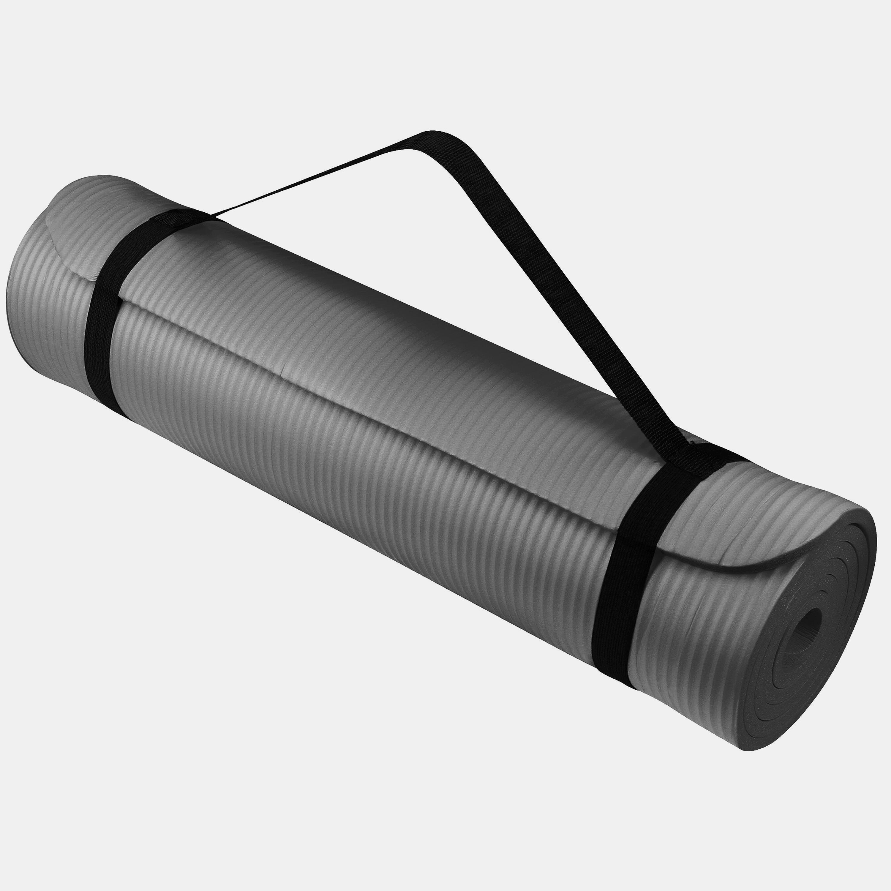 Tapete de Yoga e Fitness NBR INDIGO 183*61*1,5 cm Cinza 3/5