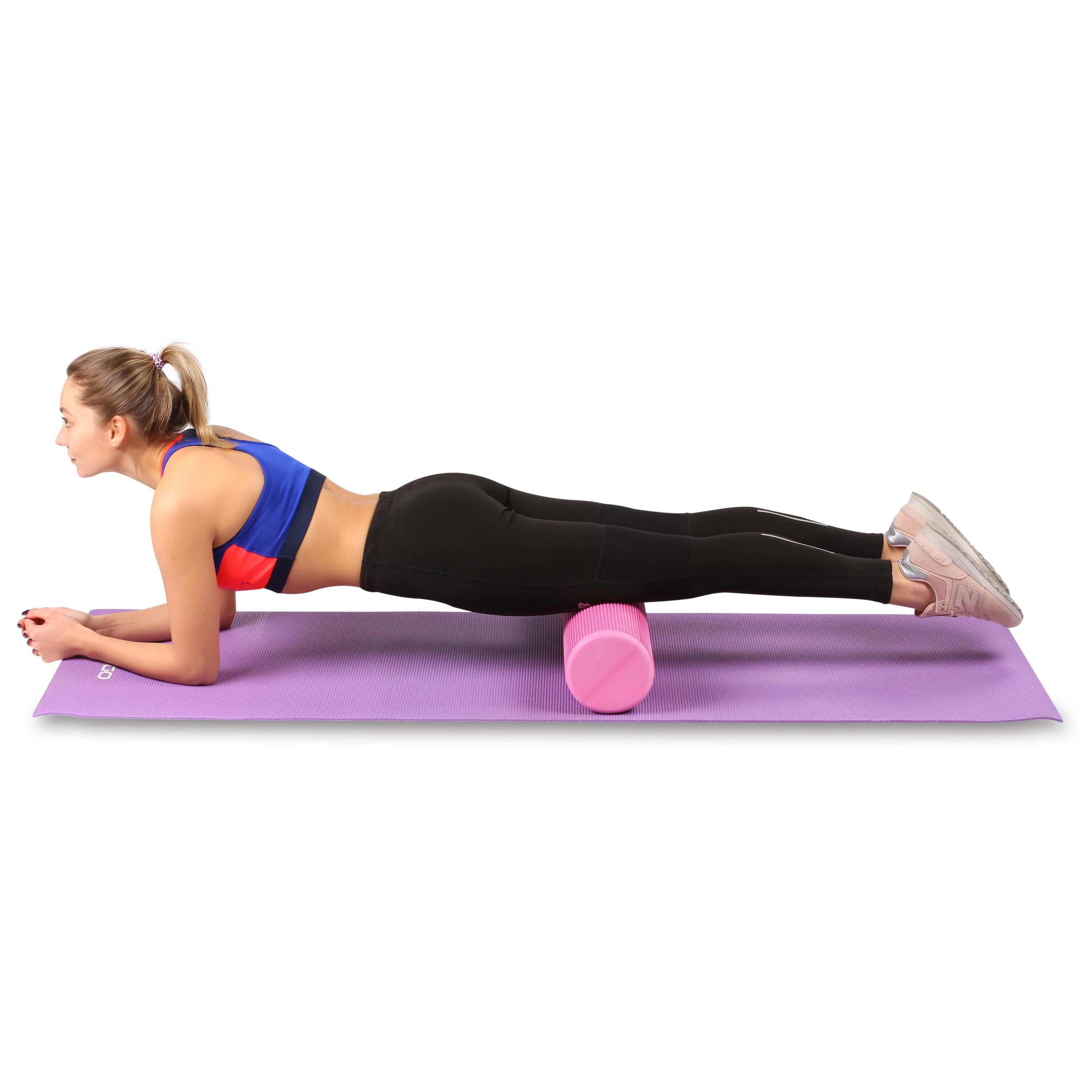 Rodillo de Espuma Redondo para Masajes Musculares y Yoga INDIGO 45 * 15 Violeta 5/6