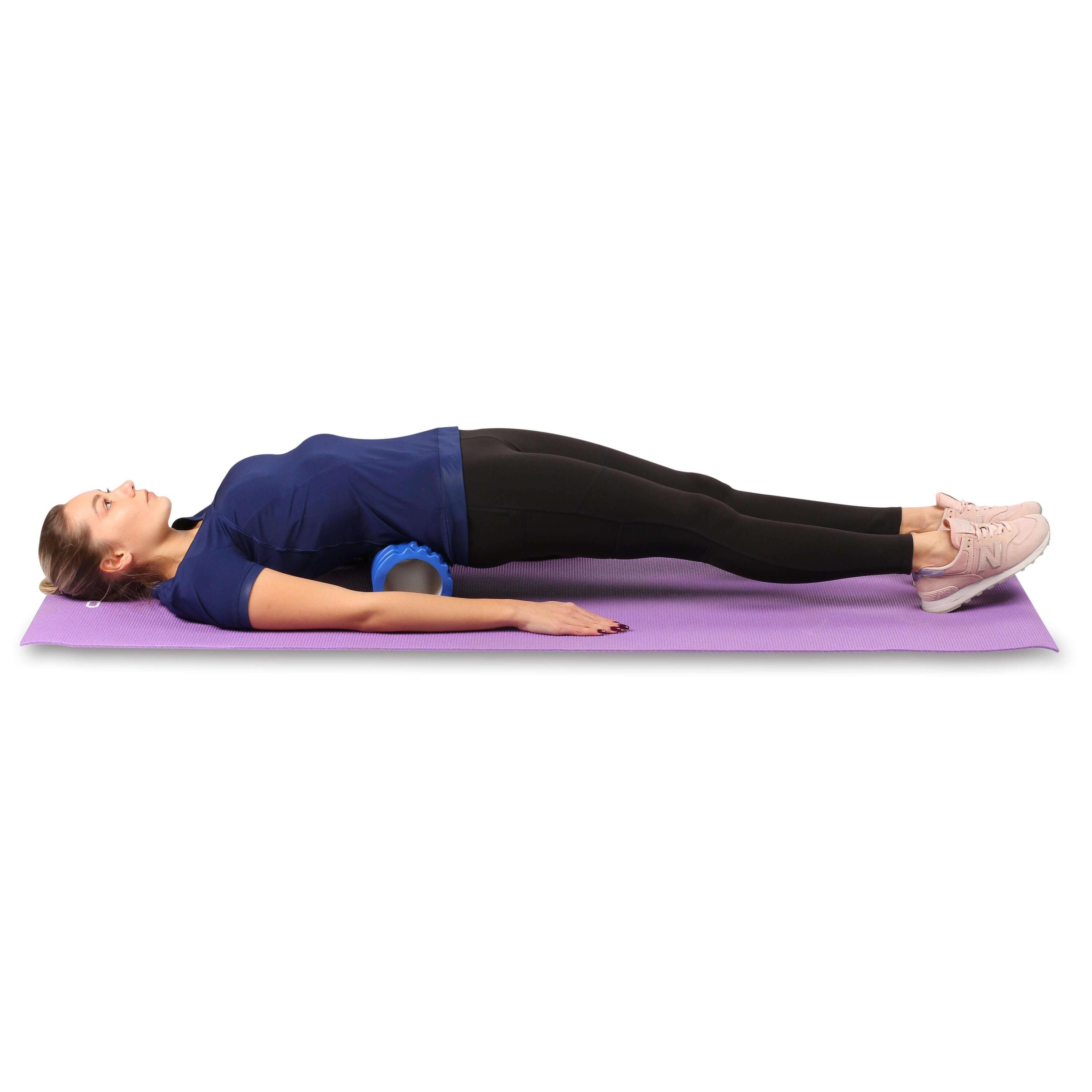 Rodillo de Espuma Foam Roll para Masaje Muscular y Yoga INDIGO 33*14 cm Negro 7/7