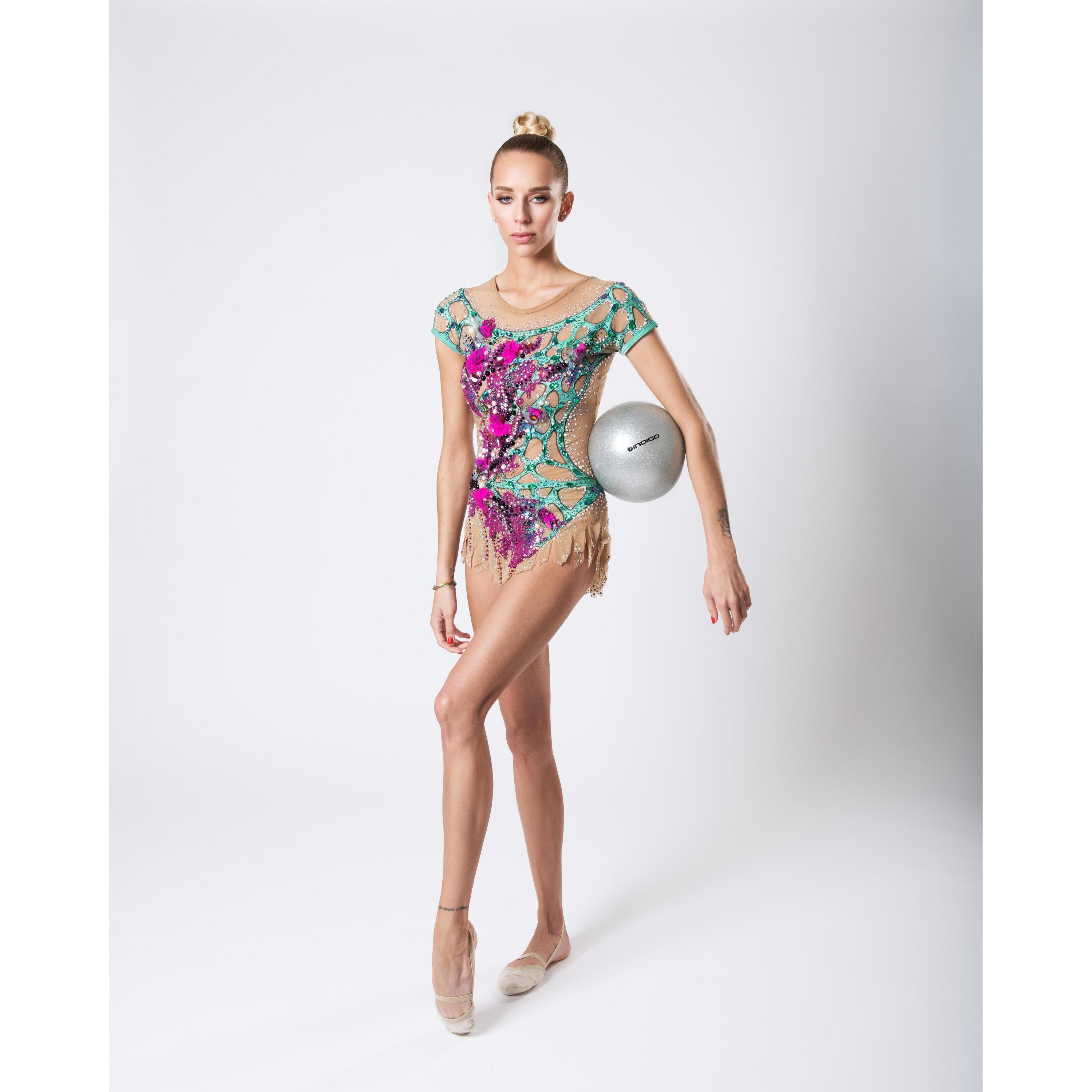 Bal Voor Ritmische Gymnastiek Met Glitter 400g INDIGO 19cm 3/5